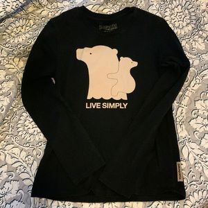 Patagonia “Live Simply” Polar Bear Long Sleeve Shirt